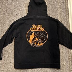 Black Hoodie with Tyler Childers Graphic